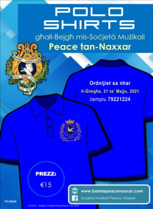 Polo Shirts - Għall Bejgħ mis-Soċjeta' Mużikali Peace