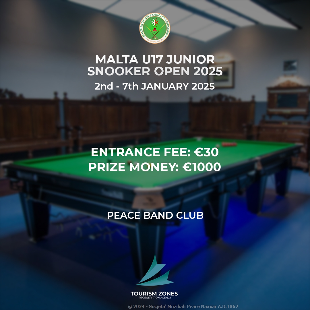 Malta U17 Junior Snooker Open 2025