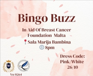 Bingo Buzz in aid of Breast Cancer Foundation - 26 ta' Ottubru