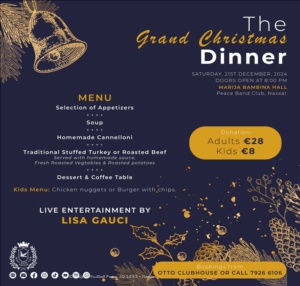 The Grand Christmas Dinner - 21 ta' Diċembru