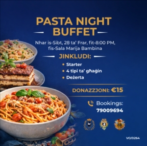 Pasta Night Buffet b’Risq il-Festa - 28 ta' Frar