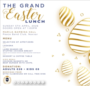 The Grand Easter Lunch - 5 ta' April