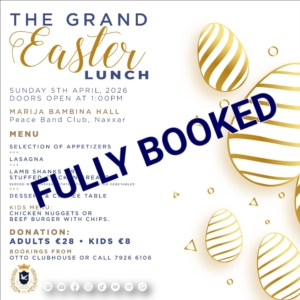 The Grand Easter Lunch - 5 ta' April