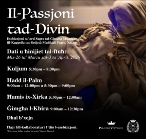 Esebiżżjoni ta’ Arti Sagra f’Naxxar: “Il-Passjoni tad-Divin”