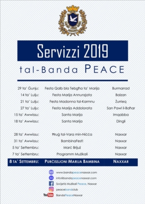 Servizzi Mużikali tas-Sajf 2019