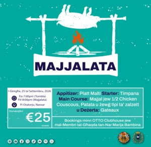 Majjalata – Serata ta’ Ikel u Divertiment f’Naxxar - 25 ta' Settembru